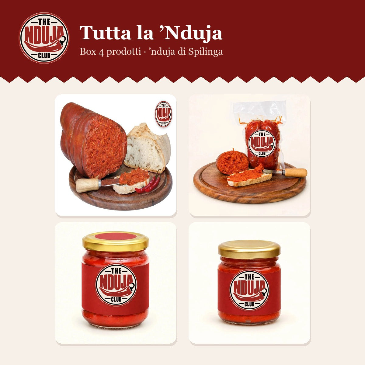 Tutta la ’Nduja | Box 4 prodotti – prodotti tipici calabresi | The Nduja Club